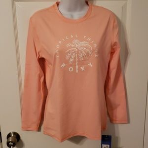 Peach Long Sleeve women's SPF50 Rash Guard Top